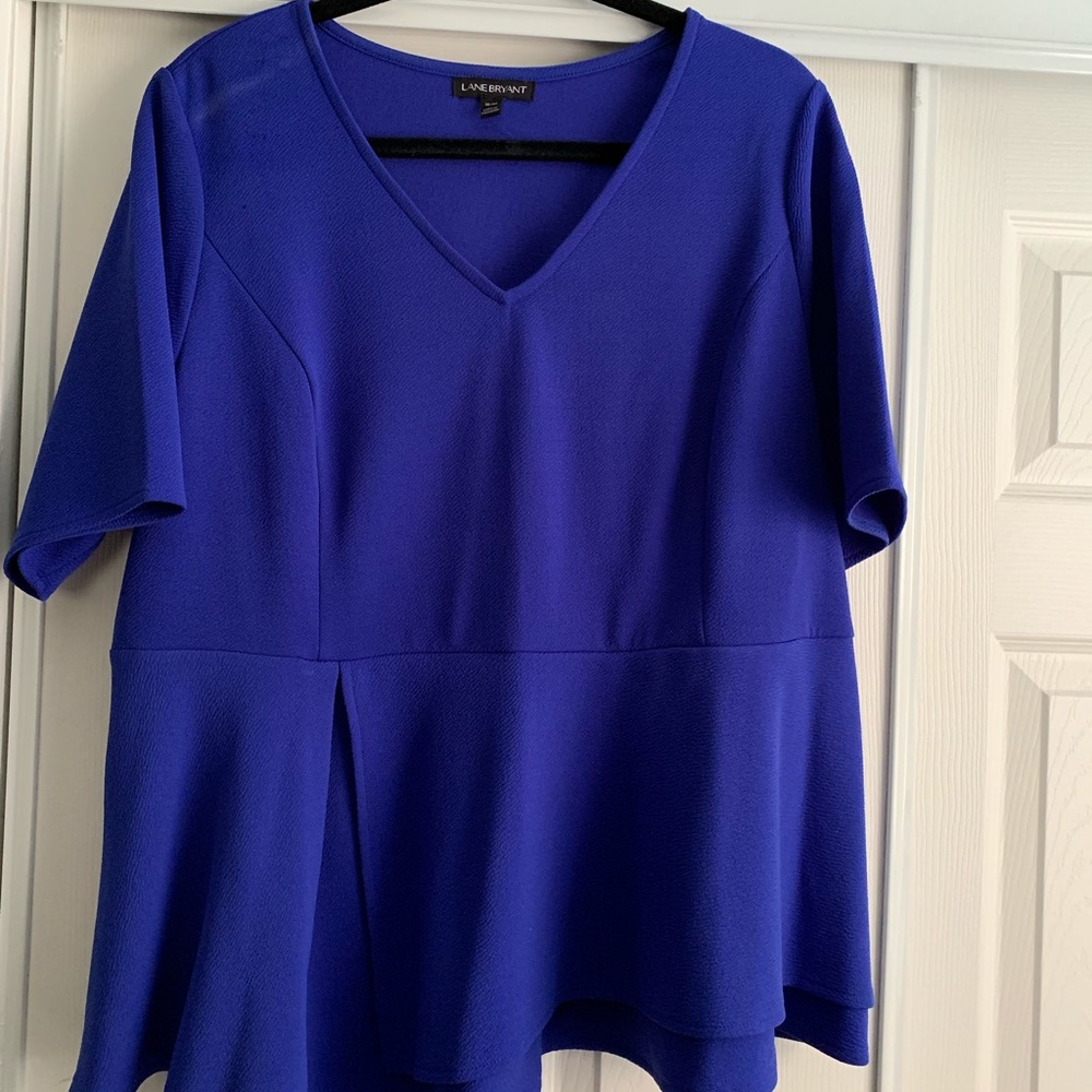 Royal blue peplum top